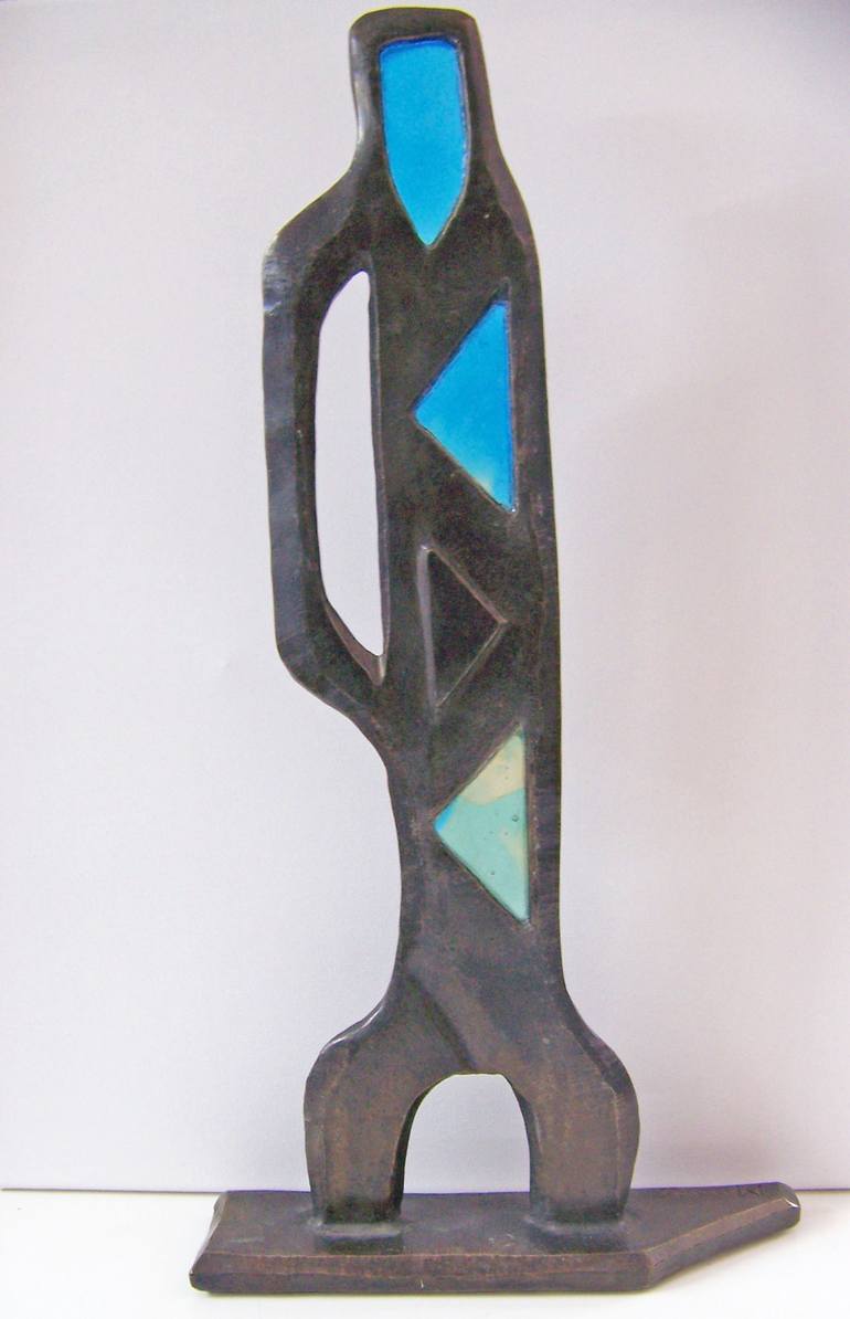 Original Abstract Expressionism Abstract Sculpture by Jo And Jan Moore Romancing The Stone