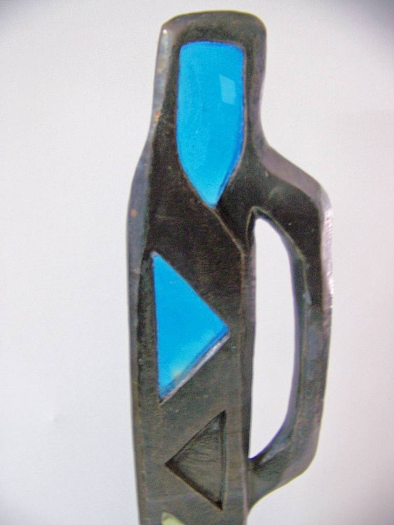 Original Abstract Expressionism Abstract Sculpture by Jo And Jan Moore Romancing The Stone