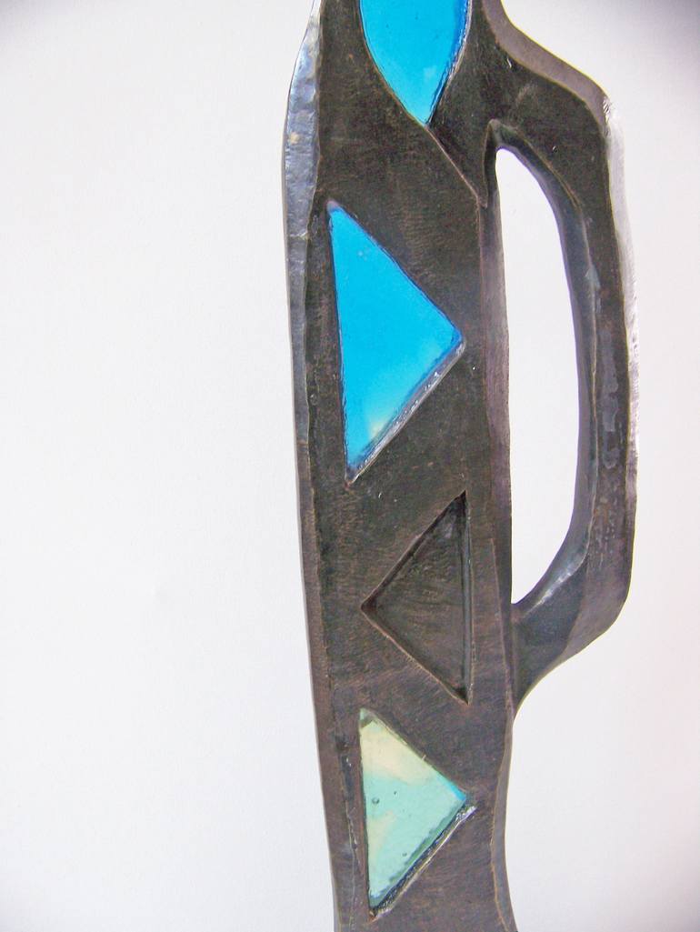 Original Abstract Expressionism Abstract Sculpture by Jo And Jan Moore Romancing The Stone