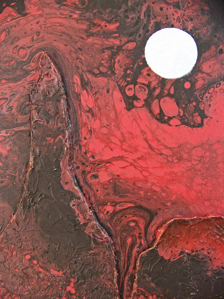 Original Abstract Landscape Painting by Jo And Jan Moore Romancing The Stone