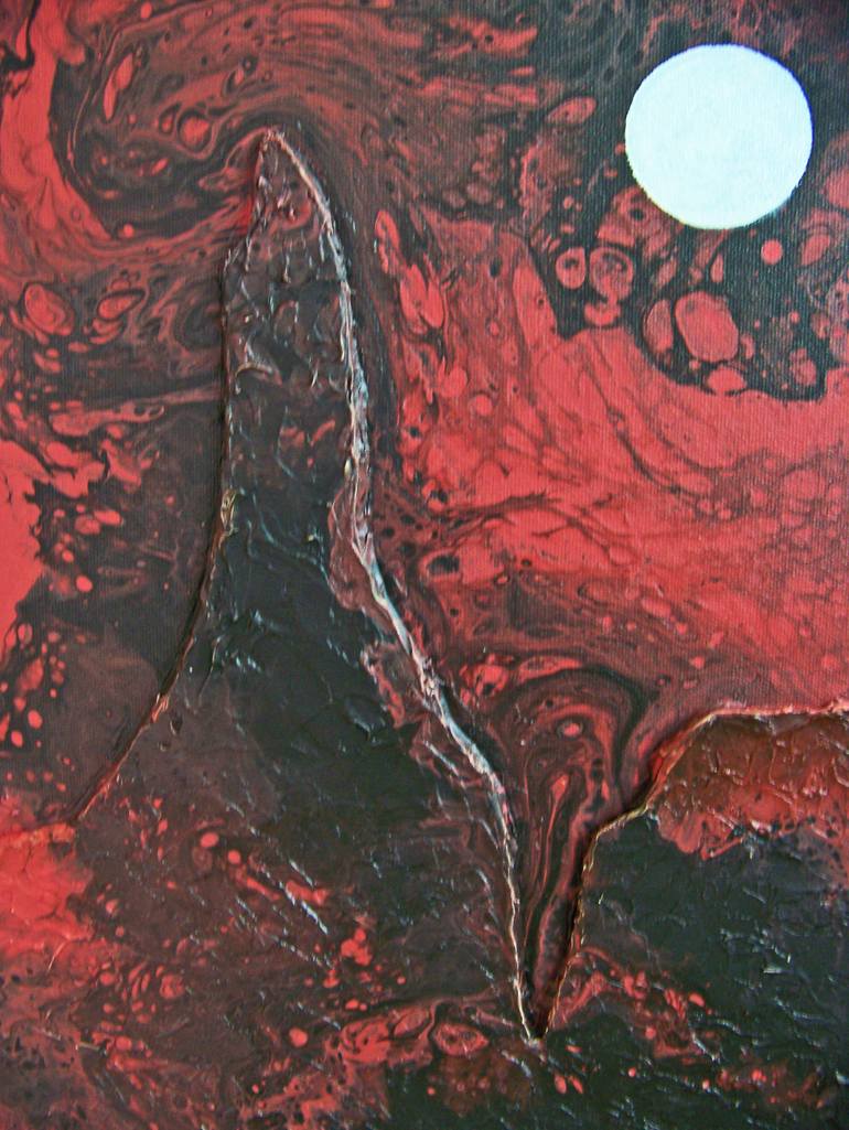 Original Abstract Landscape Painting by Jo And Jan Moore Romancing The Stone