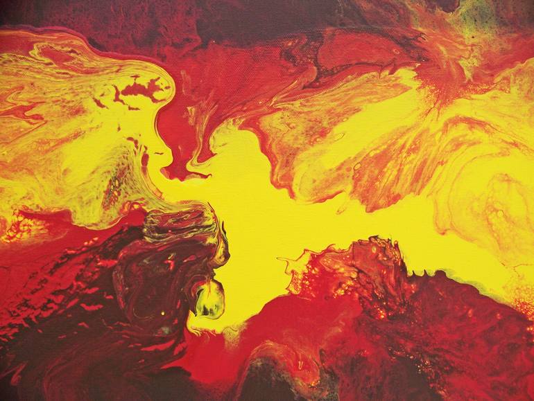 Original Abstract Landscape Painting by Jo And Jan Moore Romancing The Stone