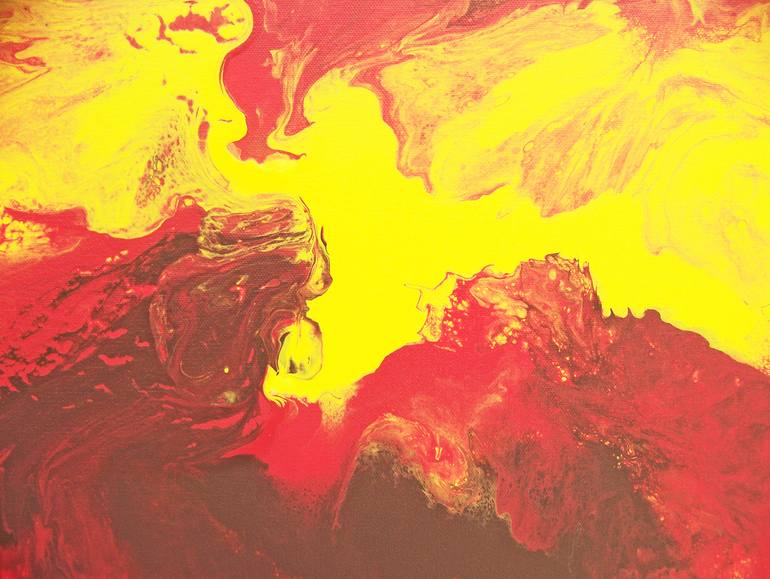 Original Abstract Landscape Painting by Jo And Jan Moore Romancing The Stone
