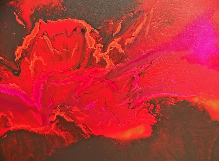 Original Figurative Abstract Painting by Jo And Jan Moore Romancing The Stone