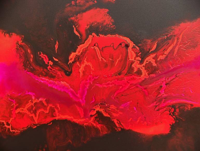 Original Figurative Abstract Painting by Jo And Jan Moore Romancing The Stone