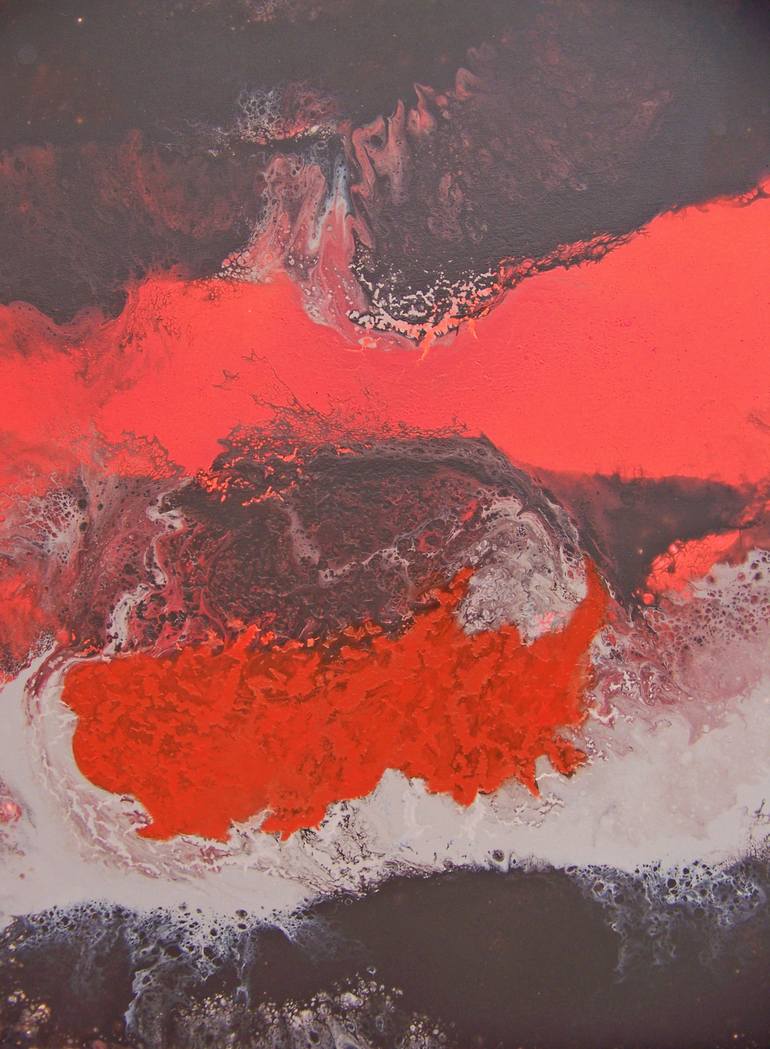Original Abstract Painting by Jo And Jan Moore Romancing The Stone | Abstract Art on Canvas | Summer Sunset from the Lanai