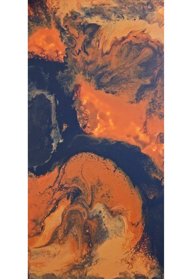 Original Landscape Painting by Jo And Jan Moore Romancing The Stone | Abstract Art on Canvas | Sienna Sunset