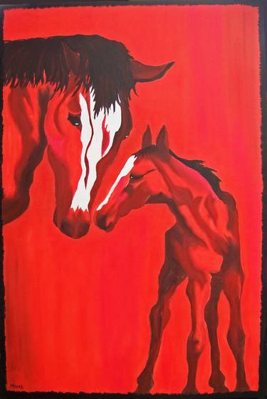 Original Horse Paintings by Jo and Jan Moore Romancing The Stone