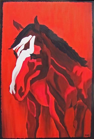 Original Horse Paintings by Jo and Jan Moore Romancing The Stone