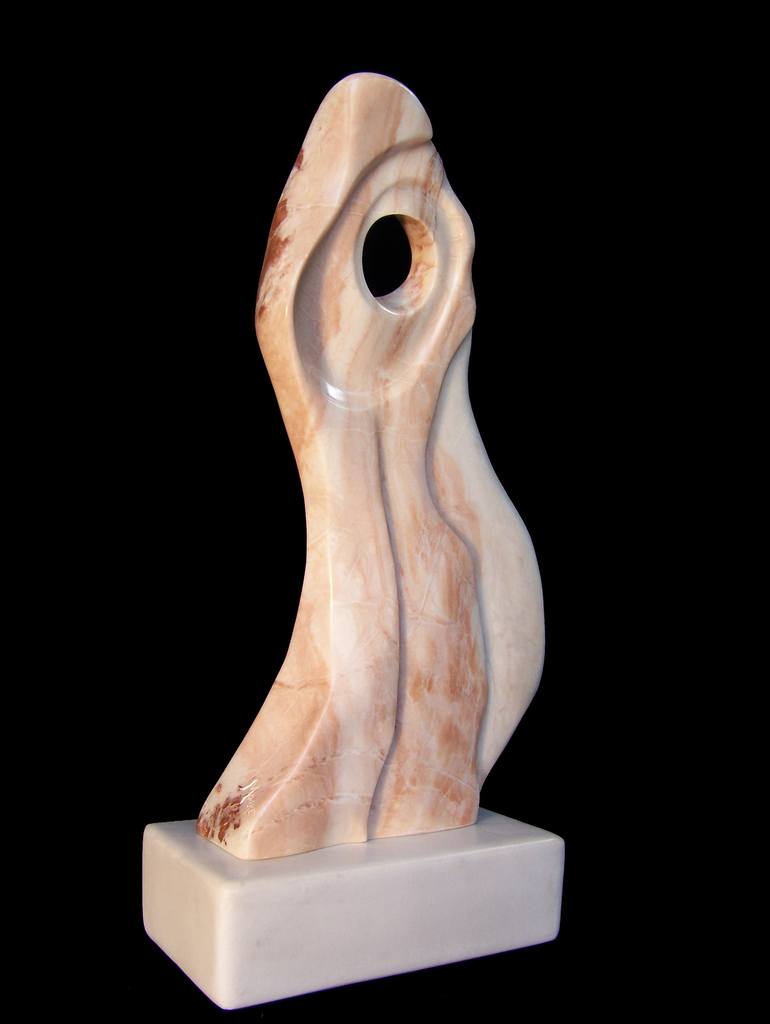 Original Abstract Sculpture by Jo and Jan Moore Romancing The Stone