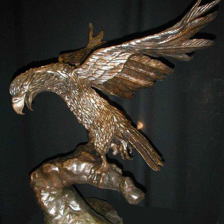 Original Realism Animal Sculpture by Jo and Jan Moore Romancing The Stone