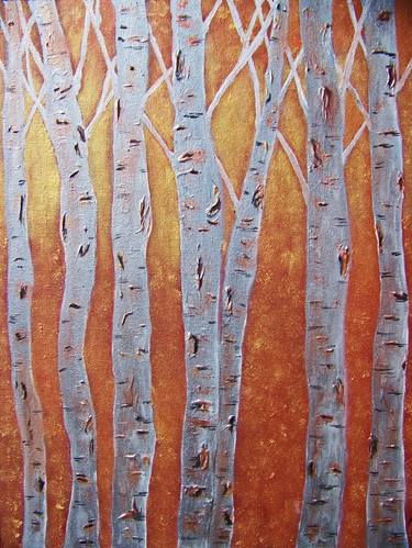 Original Tree Paintings by Jo and Jan Moore Romancing The Stone