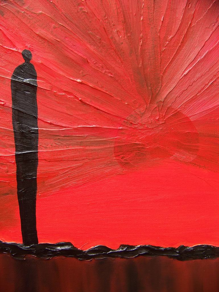 Original Minimalism Abstract Painting by Jo And Jan Moore Romancing The Stone