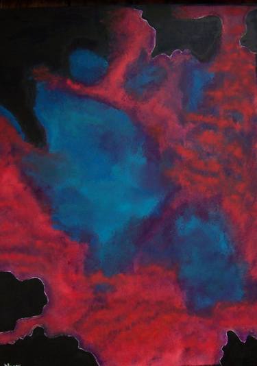 Print of Abstract Outer Space Paintings by Jo and Jan Moore Romancing The Stone