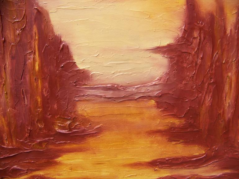 Original Expressionism Landscape Painting by Jo and Jan Moore Romancing The Stone