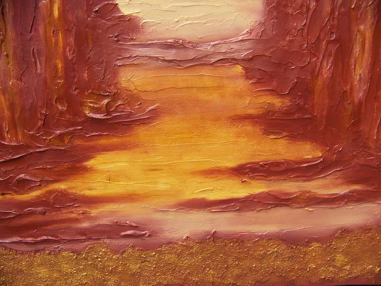 Original Expressionism Landscape Painting by Jo and Jan Moore Romancing The Stone