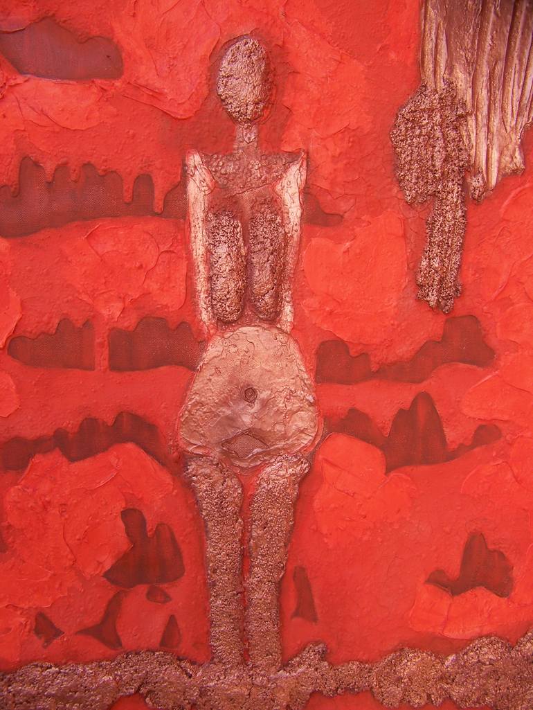 Original Figurative Abstract Painting by Jo And Jan Moore Romancing The Stone