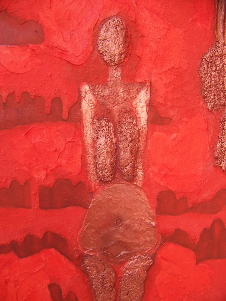 Original Figurative Abstract Painting by Jo And Jan Moore Romancing The Stone