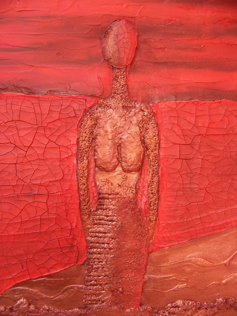 Original Abstract Women Painting by Jo And Jan Moore Romancing The Stone