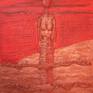 This canvas utilizes brilliant color compliments in rich warm tones, it is heavily textured, and employs 6 distinct texture zones with areas of metallic patinas. It is gallery wrapped, archival and sealed, with no need to frame. Zoom in to see the textural detail.