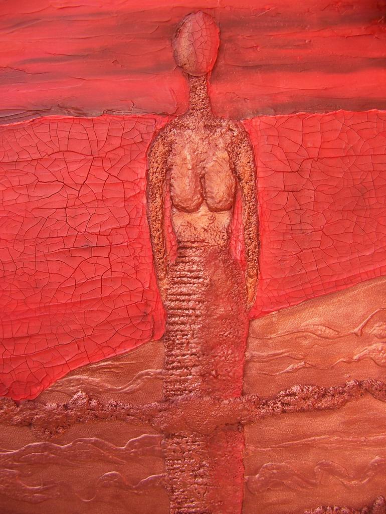 Original Abstract Women Painting by Jo And Jan Moore Romancing The Stone