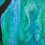This heavily textured canvas is rendered in layers of paint and texture. The crackle finish exudes antiquity. All of my canvases are gallery wrapped with painted edges, with no need to frame, sealed, acid-free, and archival.