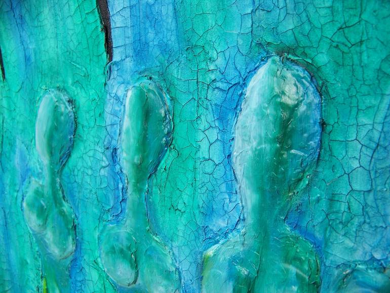Original Abstract Women Painting by Jo And Jan Moore Romancing The Stone