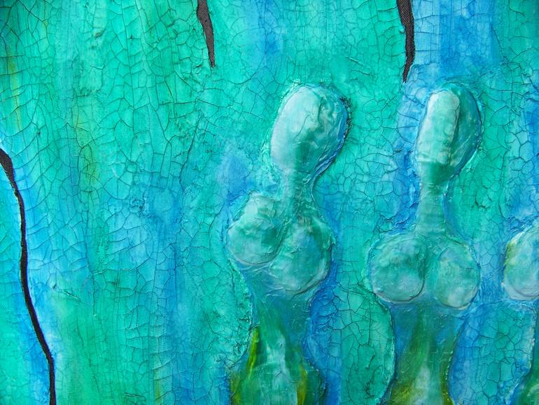 Original Abstract Women Painting by Jo And Jan Moore Romancing The Stone