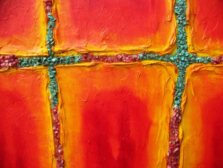 Original Abstract Painting by Jo and Jan Moore Romancing The Stone