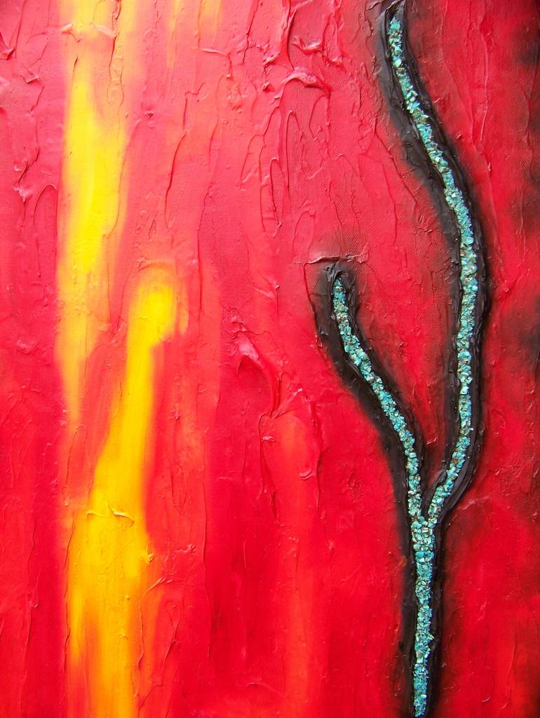 Original Expressionism Abstract Painting by Jo and Jan Moore Romancing The Stone