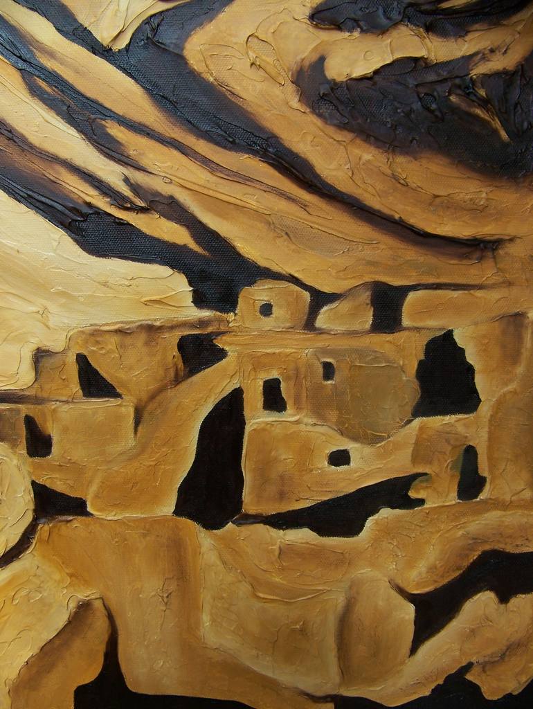 Original Abstract Landscape Painting by Jo And Jan Moore Romancing The Stone