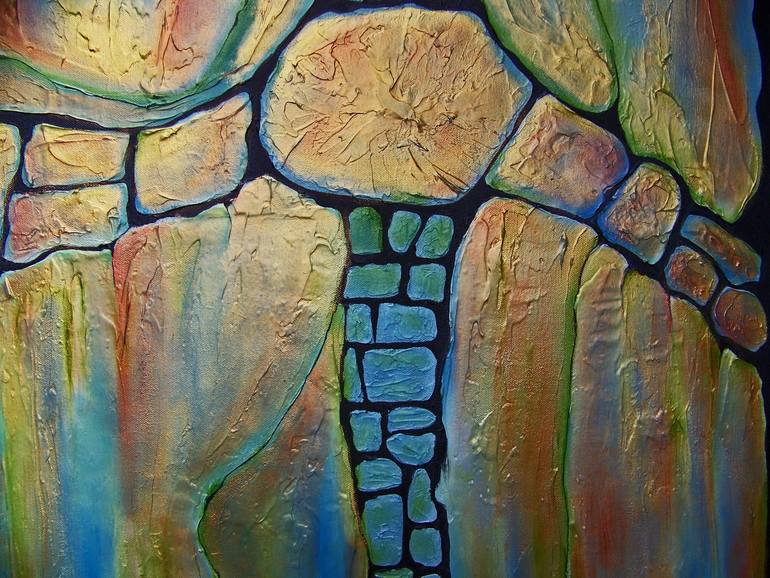 Original Expressionism Abstract Painting by Jo and Jan Moore Romancing The Stone