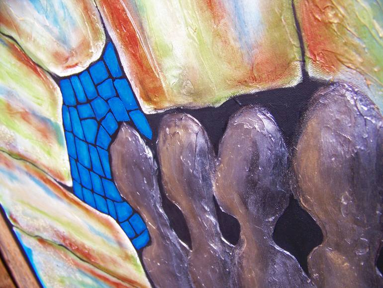 Original Expressionism Abstract Painting by Jo And Jan Moore Romancing The Stone