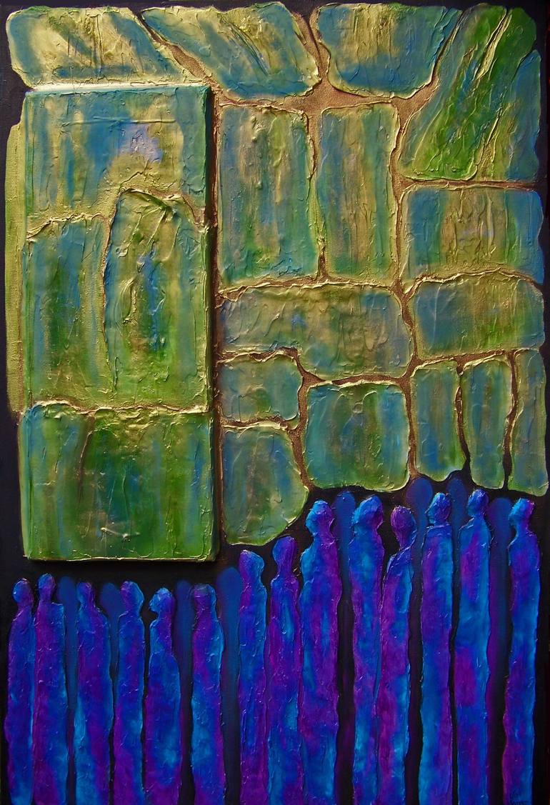 Print of Expressionism Abstract Paintings by Jo And Jan Moore Romancing The Stone