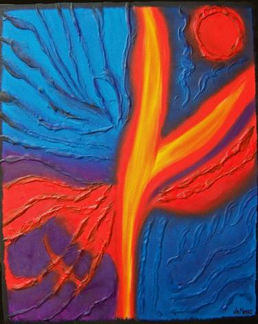 Original Abstract Expressionism Abstract Paintings by Jo and Jan Moore Romancing The Stone