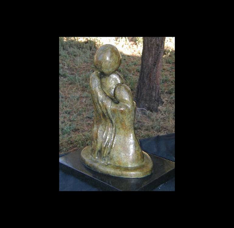 Original Abstract Expressionism Abstract Sculpture by Jo And Jan Moore Romancing The Stone