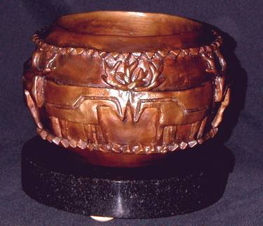 Six Elk Bowl, Bronze Vessel, 1/1 thumb