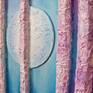 Moonglow I is a 3 dimensional oil on canvas utilizing heavy impasto texture in a cool palette of blues and lavenders.