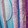 Moonglow I is a 3 dimensional oil on canvas utilizing heavy impasto texture in a cool palette of blues and lavenders.