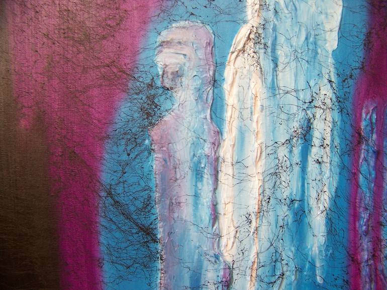 Original Abstract Painting by Jo and Jan Moore Romancing The Stone