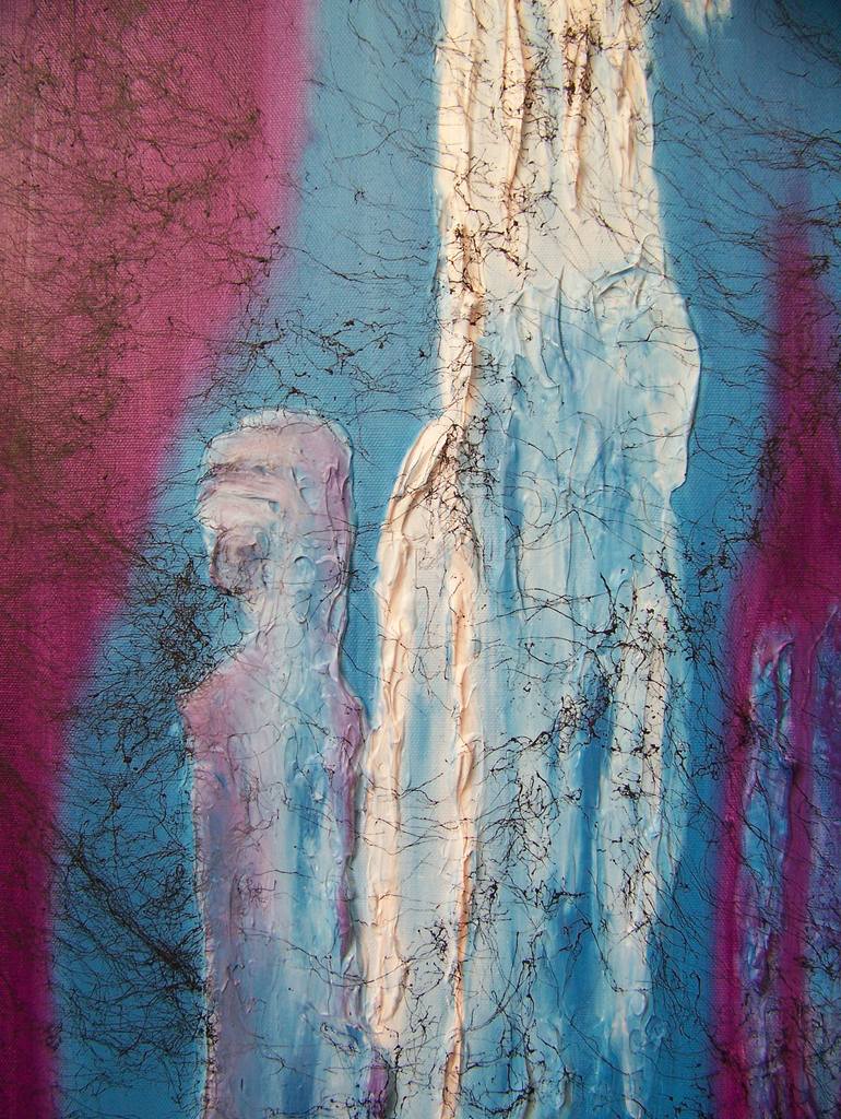 Original Abstract Painting by Jo and Jan Moore Romancing The Stone