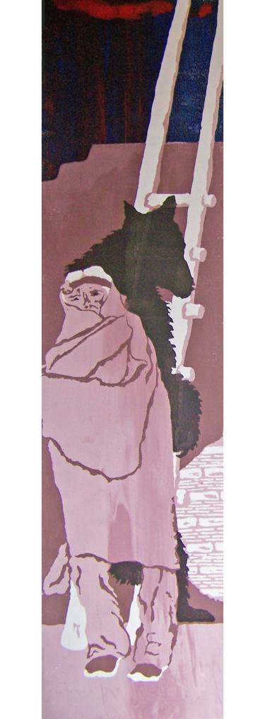 Print of Men Printmaking by Jo and Jan Moore Romancing The Stone