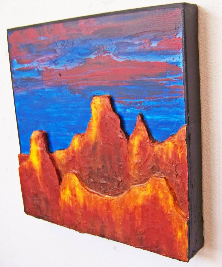 Original Expressionism Landscape Painting by Jo and Jan Moore Romancing The Stone