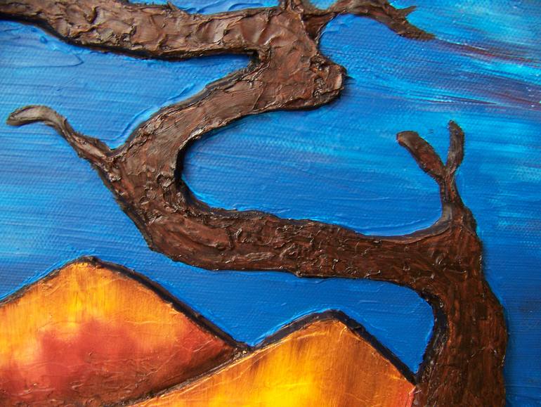 Original Expressionism Landscape Painting by Jo And Jan Moore Romancing The Stone