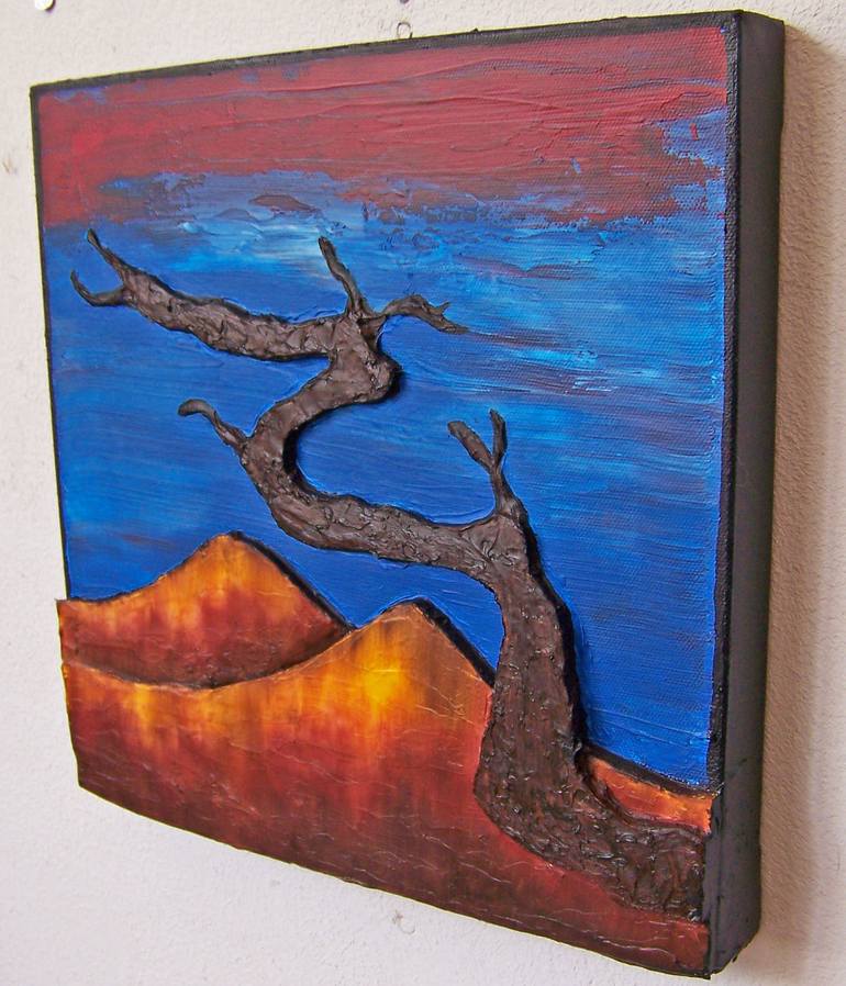 Original Expressionism Landscape Painting by Jo and Jan Moore Romancing The Stone