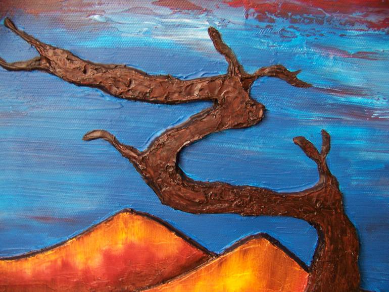 Original Expressionism Landscape Painting by Jo And Jan Moore Romancing The Stone