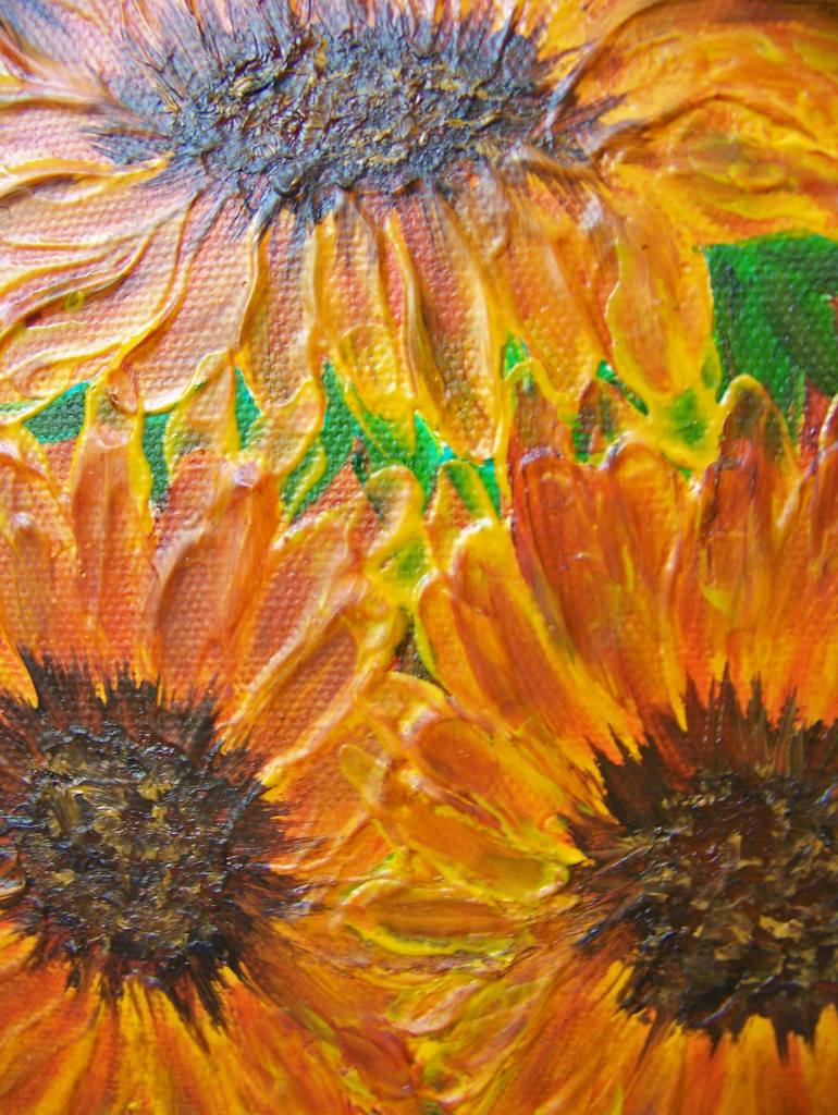 Original Expressionism Floral Painting by Jo And Jan Moore Romancing The Stone