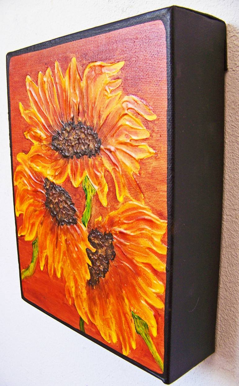 Original Expressionism Floral Painting by Jo and Jan Moore Romancing The Stone