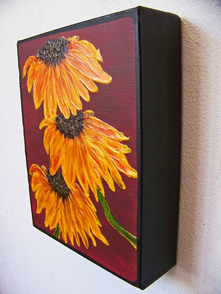 Original Expressionism Floral Painting by Jo And Jan Moore Romancing The Stone