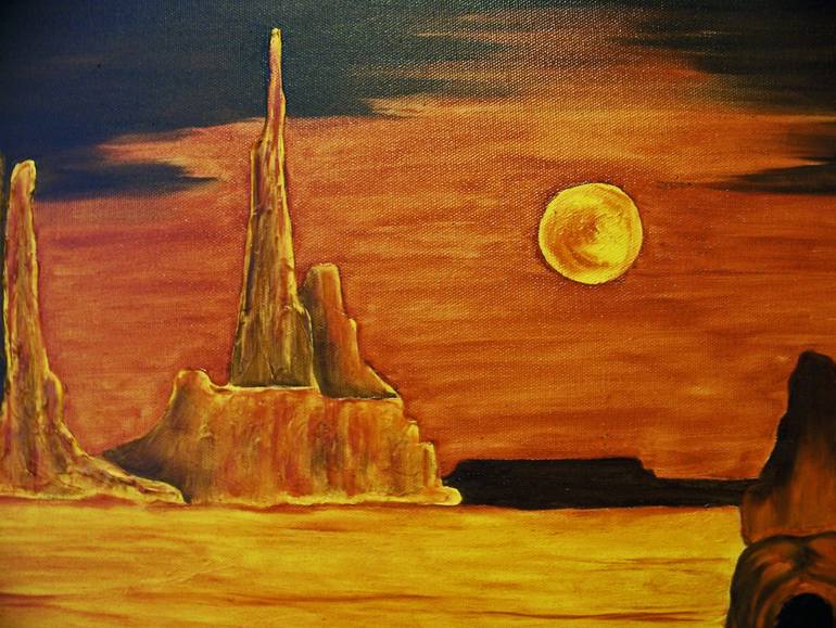 Original Expressionism Landscape Painting by Jo And Jan Moore Romancing The Stone